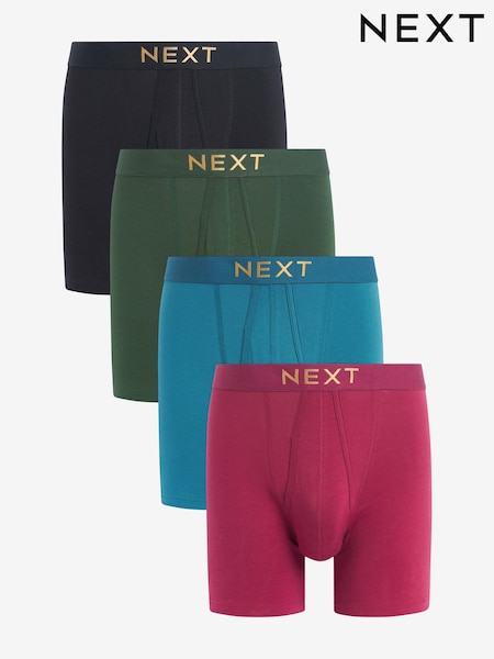 Kräftige Farben - 4er-Pack - Sports längere Boxershorts mit A-Front (198346) | 23 €