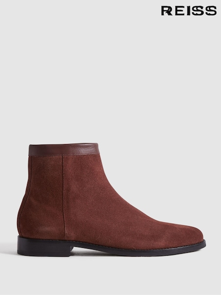 Reiss Clay Suede Zip-through Boots (198385) | kr5 010