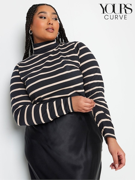 Yours Curve Black Turtle Neck Jumper (198602) | kr271