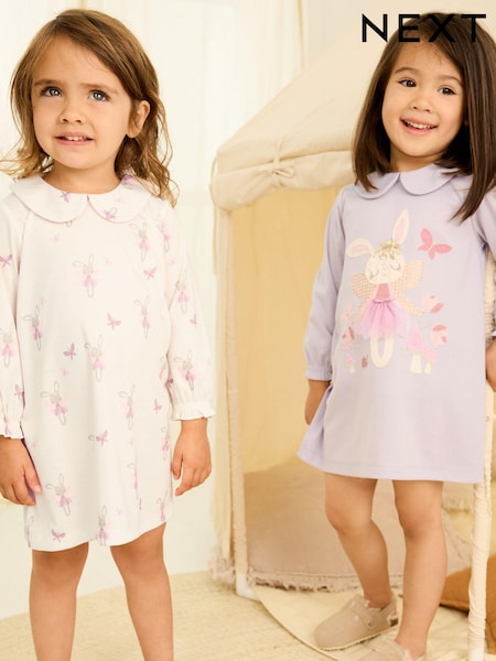 Purple Bunny Nighties 2 Pack (2-12yrs) (198663) | €15 - €18