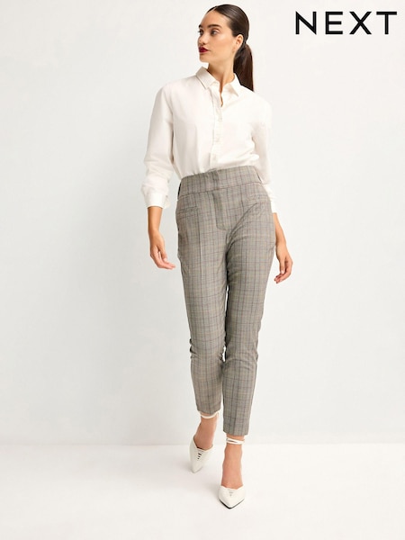 Braun Kariert - Shapewear Skinny Trousers (198737) | 9 €