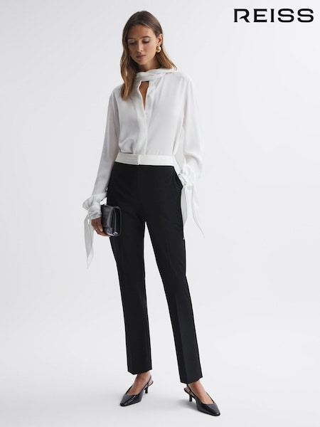 Reiss Olivia Tapered Contrast Waistband Trousers (198824) | 262 €