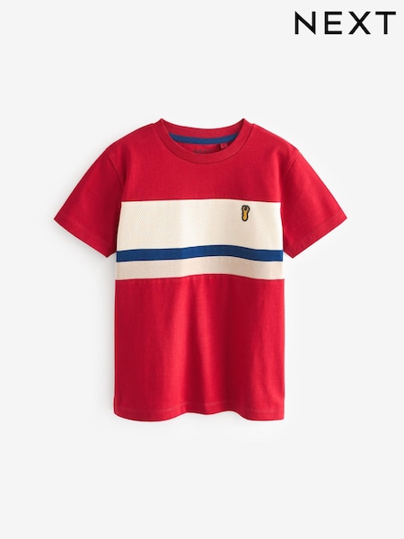 rdeča - Colourblock Short Sleeve T-Shirt (3-16yrs) (199127) | € 7 - € 9