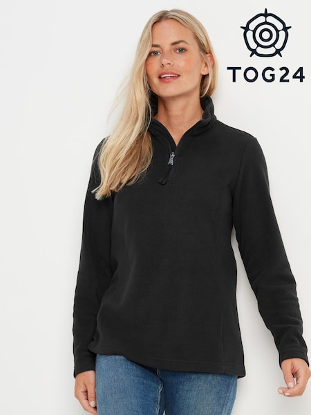 Tog 24 Black Revive Fleece Zip Neck Jumper (1P4664) | €33