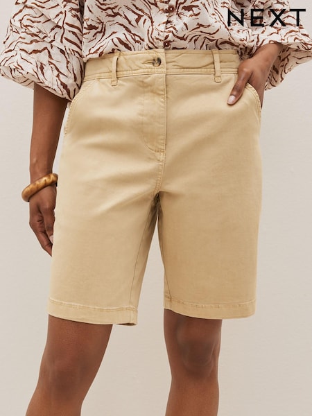 Stone Chino Knee Shorts (1QU534) | €12.50