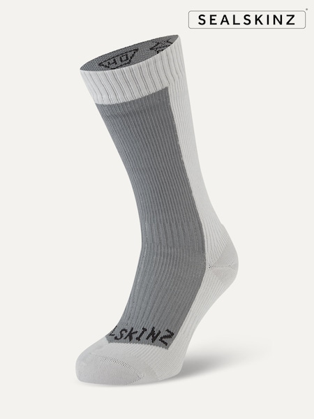 Gri - Șosete de lungime medie impermeabilă sealskinz Starston pentru vreme rece (200166) | 179 LEI