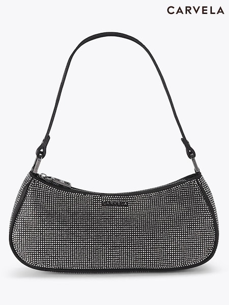 Black - Carvela Brando Embellished Shoulder Bag