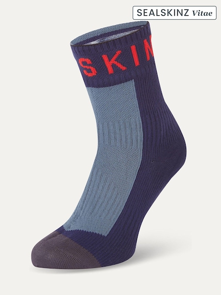 Sealskinz Mautby Waterproof Warm Weather Ankle Length Green Socks With Hydrostop (200394) | ‏161‏₪