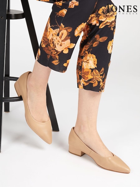 Телесный - Jones Bootmaker Sunstone Leather Court Shoes (200441) | €118