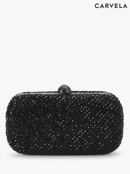 Black - Carvela Cecilia Embellished Clutch Bag