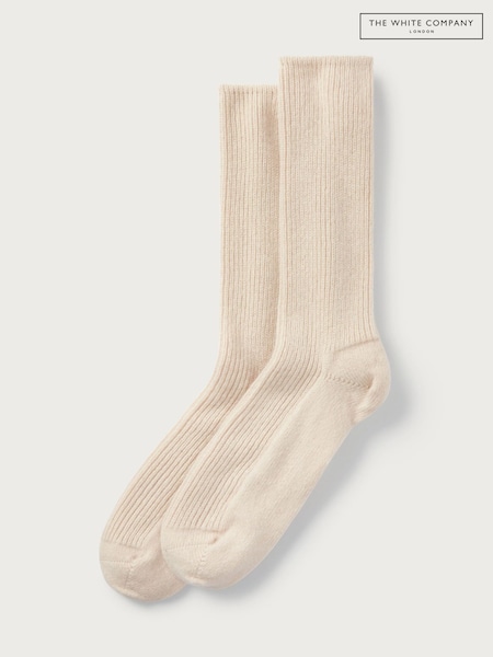 Neutralna boja - Čarape za krevet od kašmira The White Company