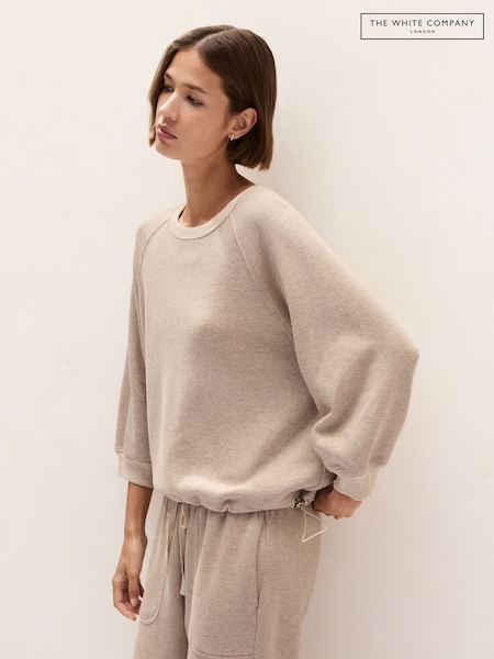 Natural - The White Company Ultimate Gathered Back Sweatshirt