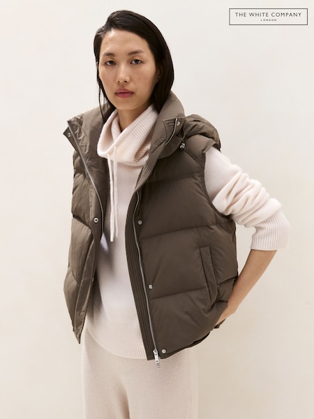 Brown - The White Company Short Light Weight Gilet