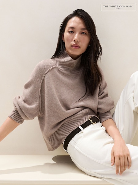Avena - Suéter de cuello alzado con cachemira de The White Company