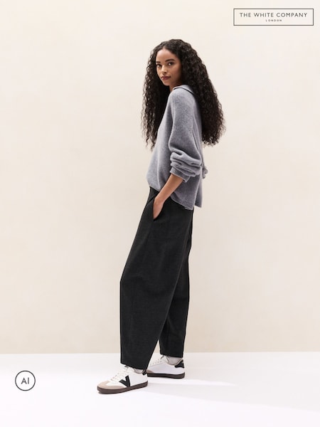 Сұр - The White Company Jersey Barrel Trousers