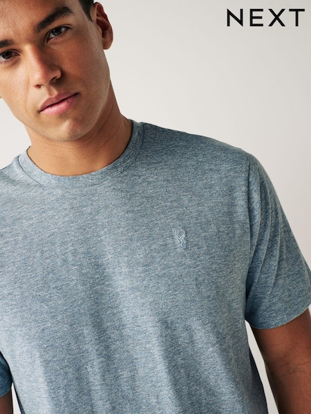 Denim Blue Single Short Sleeve Marl T-Shirt (201507) | 29 QAR