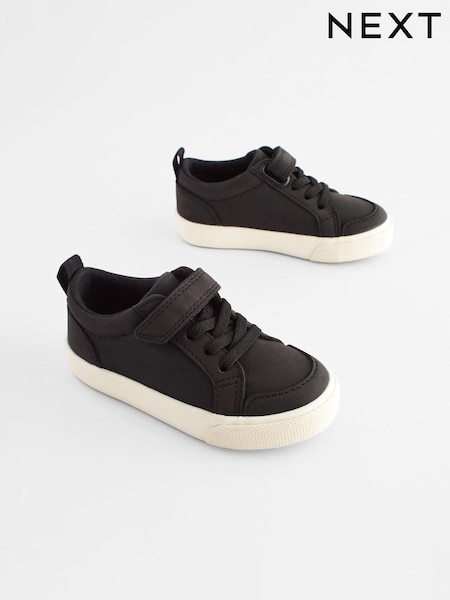 Black Standard Fit (F) Touch Fastening Elastic Lace Shoes (201743) | €8.50 - €11