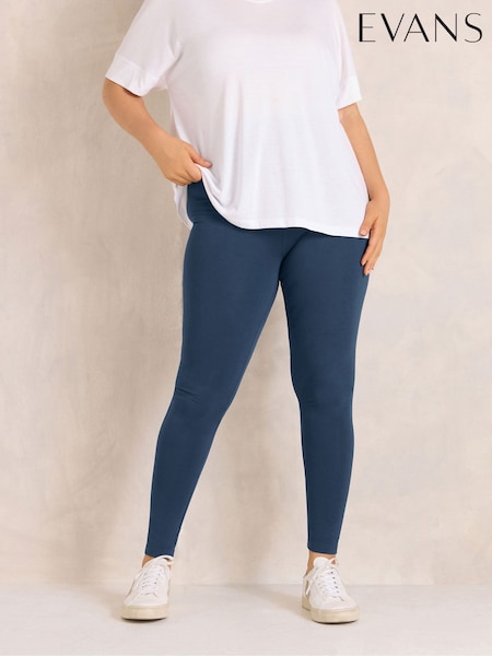 Blue - Evans Cotton Leggings