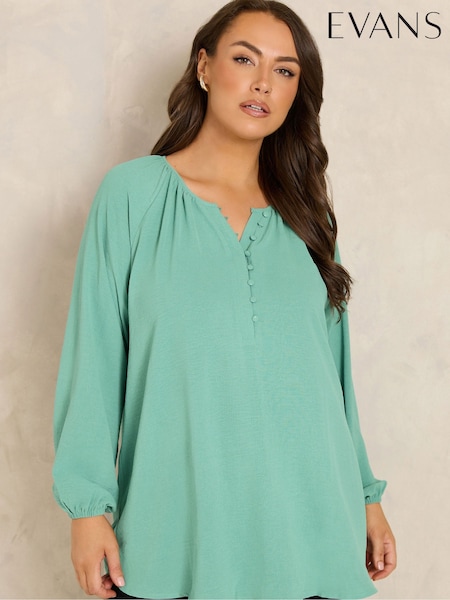 Green - Evans Airflow Boho Top