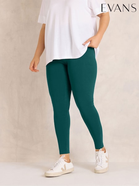 Green - Evans Cotton Leggings