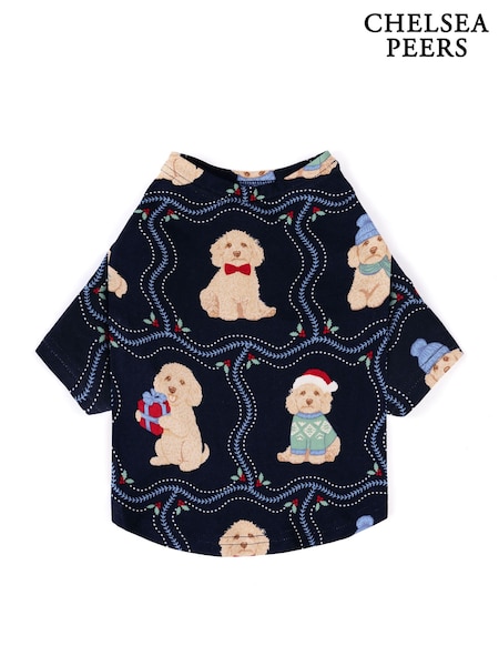 Chelsea Peers Pets Christmas Chip The Cockapoo Portraits Print Pyjamas T-shirt
