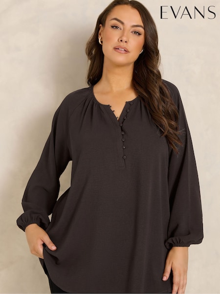 Hnědá - Evans Airflow Boho top