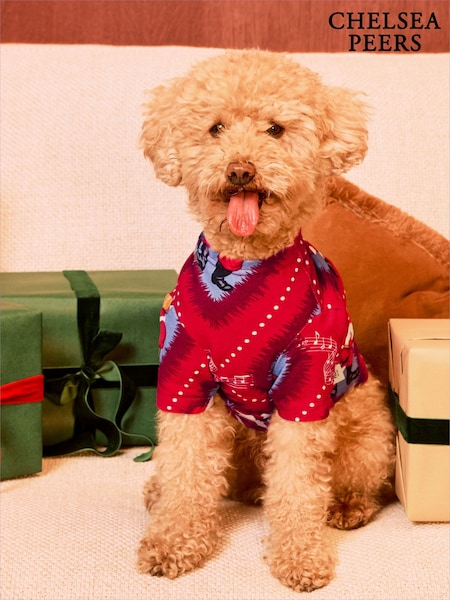 Chelsea Peers Pets Cotton Christmas Tree Stripe Pyjama T-shirt