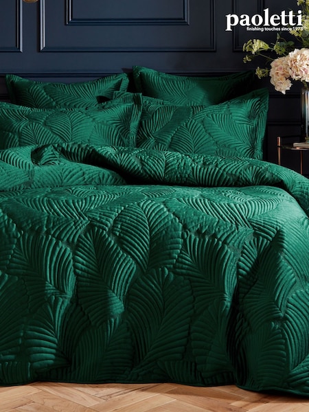Paoletti Palmeria Quilted Duvet Cover And Oxford Border Pillowcase Set (202998) | €93 - €172