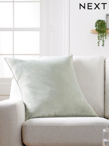 Sage Green 59 x 59cm Soft Velour Cushion (203064) | €23