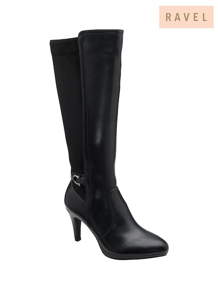 Black - Ravel Knee High Heeled Boots