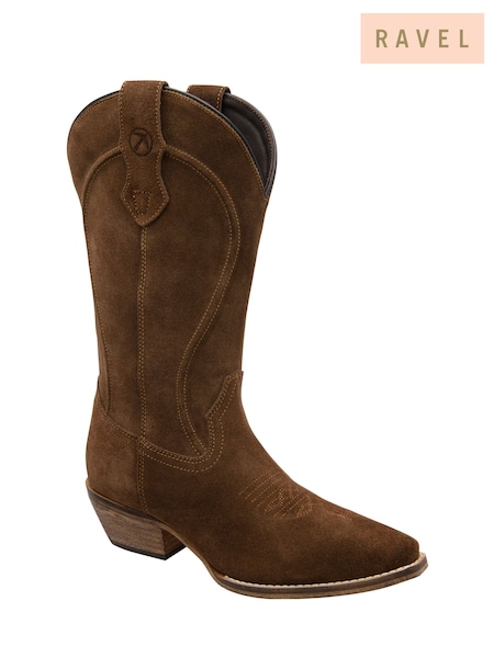 Қоңыр - Ravel Suede Leather Cowboy Boots