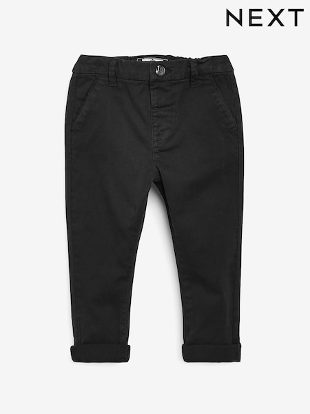أسود - Stretch Chinos Trousers (3mths-7yrs) (203271) | ‏4.500 د.ك.‏ - ‏5 د.ك.‏