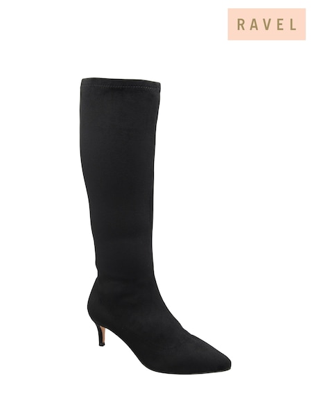 Black - Ravel Knee High Stretch Boots