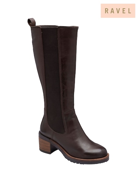 Brown - Ravel Knee High Gusset Boots