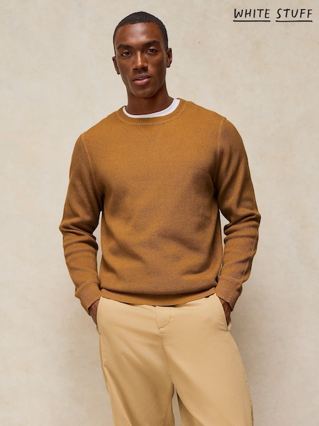 Orange - Regular White Stuff Attadale Crew Neck Jumper
