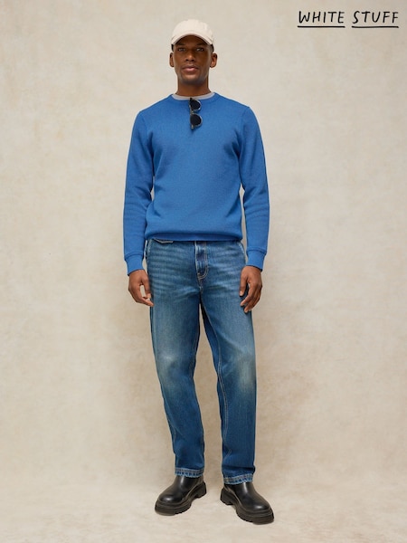 Blue - Regular White Stuff Attadale Crew Neck Jumper