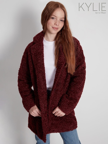Kylie Red Teen Teddy Borg Coat (2039Y8) | €26