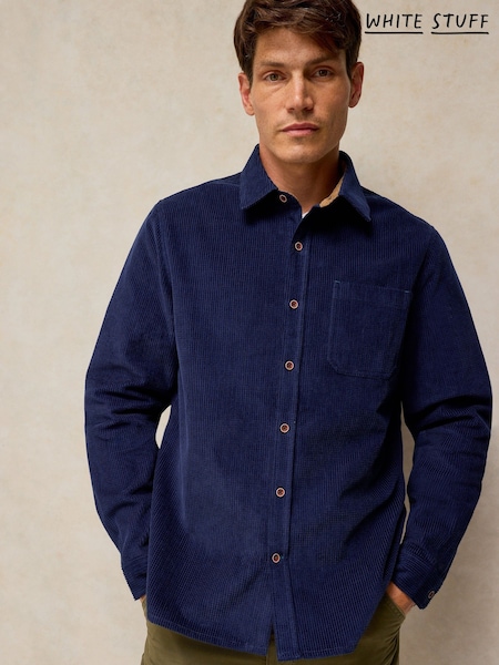 أزرق - Regular White Stuff Griffin Cord Shirt
