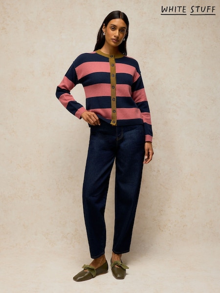 Pink - White Stuff Sansa Stripe Cardigan