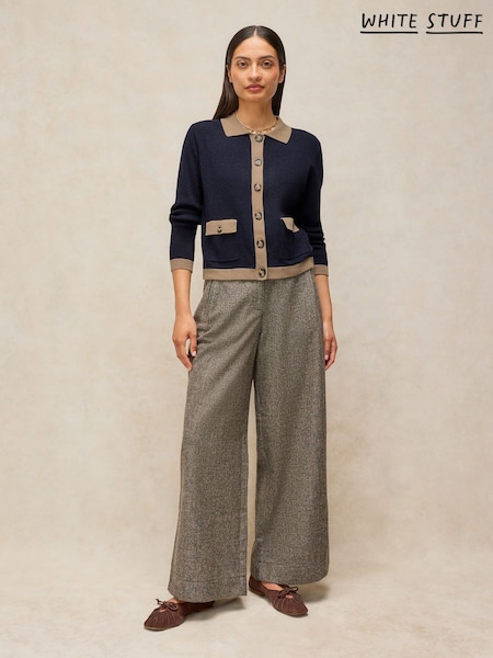 Blue - White Stuff Charlotte Collar Cardigan