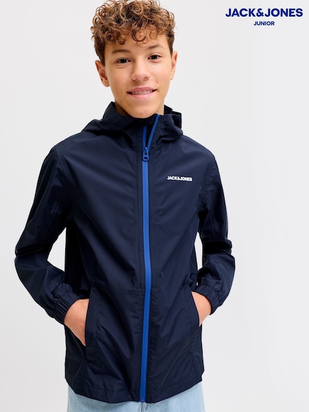 Blue - Jack & Jones Junior Lightweight Rain Jacket