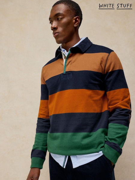 Blue - Regular White Stuff Yarmouth Stripe Rugby Shirt
