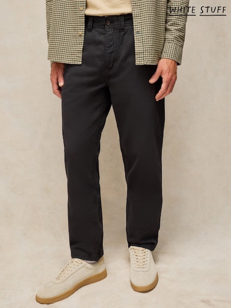Negro - Regular White Stuff Chapman Casual Trousers