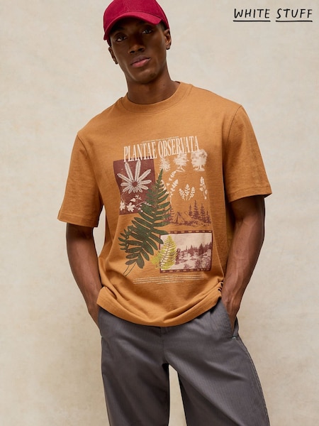 Brown - Regular White Stuff Horsham Graphic T-shirt