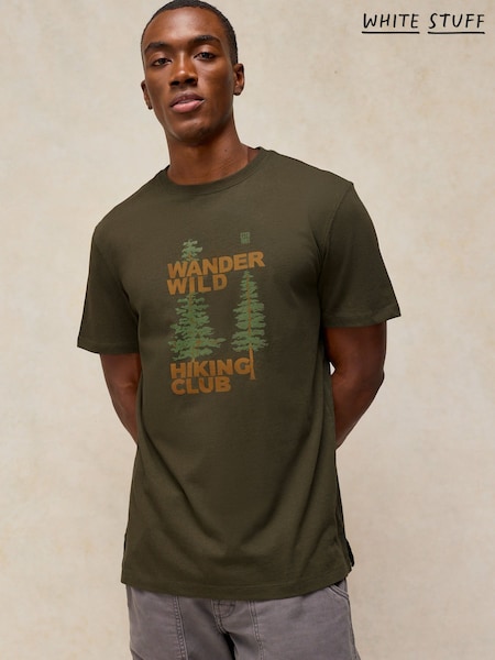 Green - Regular White Stuff Abersoch Graphic T-shirt