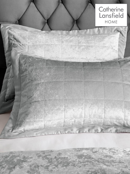 Catherine Lansfield Set of 2 Silver Crushed Velvet Pillowshams (204723) | €33