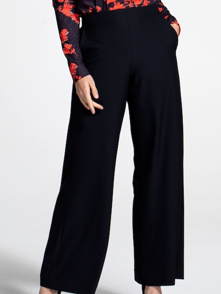HotSquash Black Luxe-Lounge Wide Leg Crepe Trousers (205401) | €44