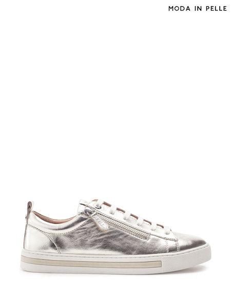 Metallic - Moda In Pelle Federika Slim Sole Zip Trainers
