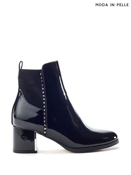 Black - Moda In Pelle Panora Two Part Smart Ankle Boots