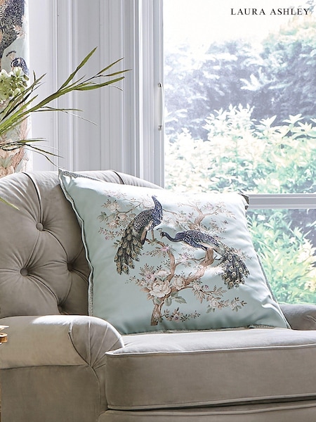 Laura Ashley Duck Egg Blue Square Belvedere Cushion (205618) | €71